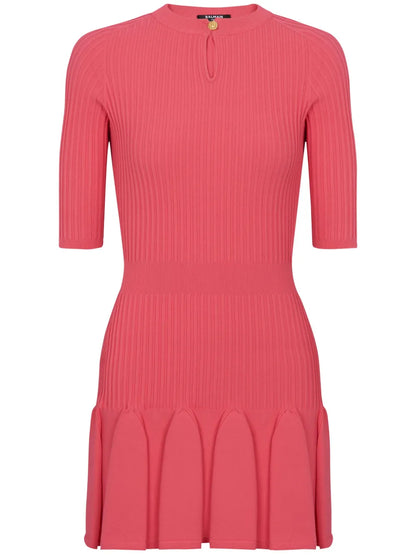 Ribbed-Knit Minidress