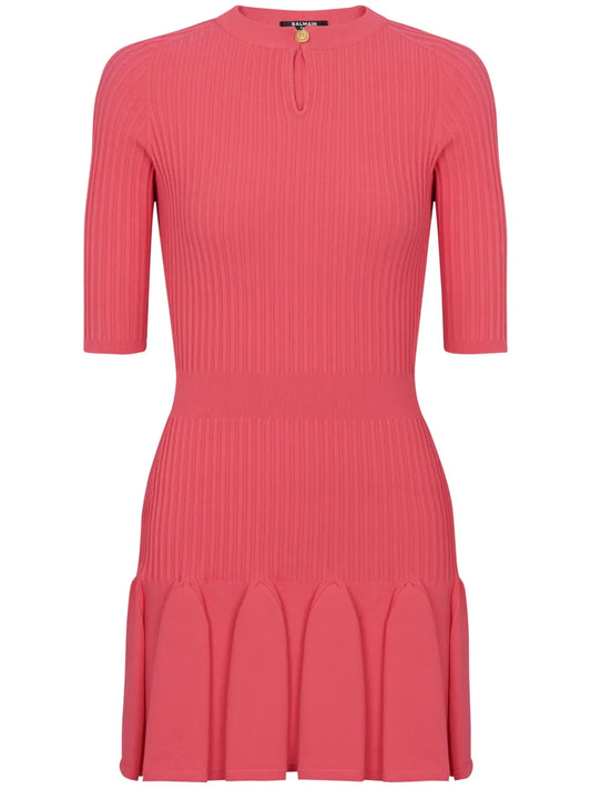 Ribbed-Knit Minidress
