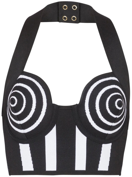 Striped Halterneck Top