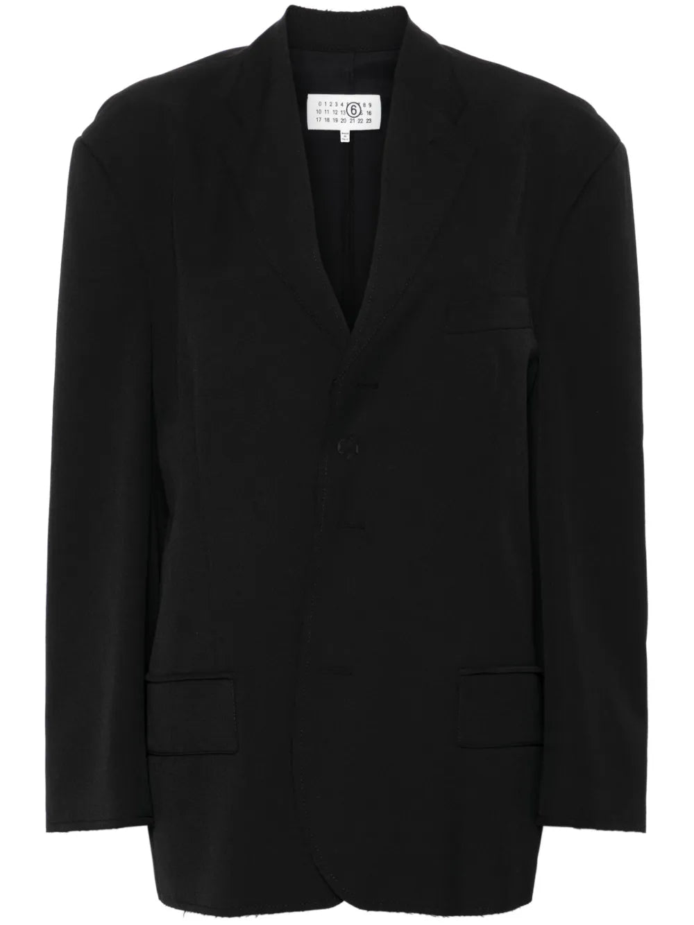 Raw-Cut Single-Breasted Blazer