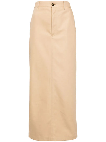 Drill Column Maxi Skirt