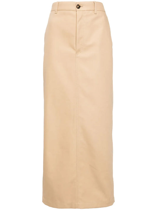 Drill Column Maxi Skirt