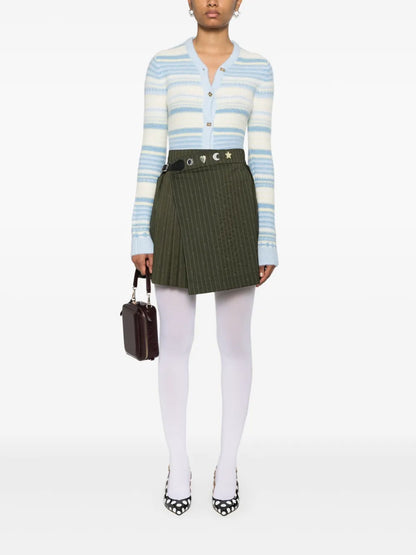 V-Neck Striped Cardigan