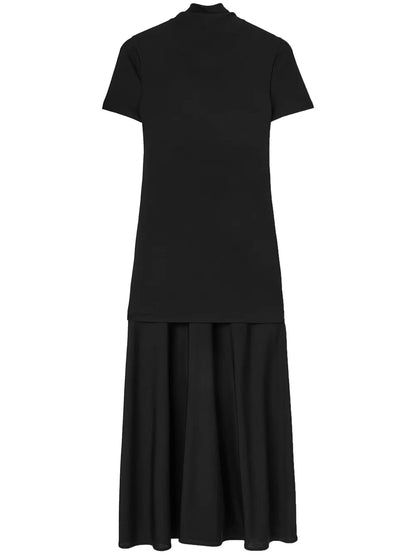 Layered-Design Midi Dress