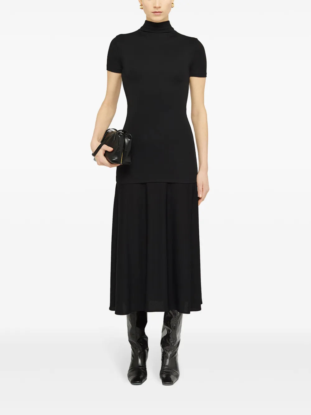 Layered-Design Midi Dress