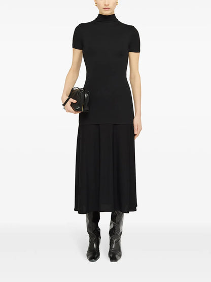 Layered-Design Midi Dress