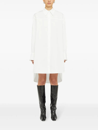 Long-Sleeve Cotton Shirt Dress