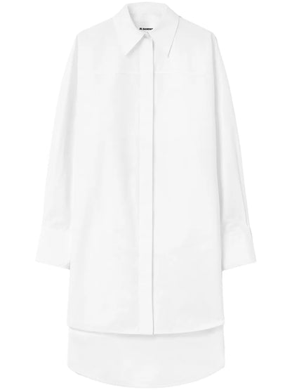 Long-Sleeve Cotton Shirt Dress