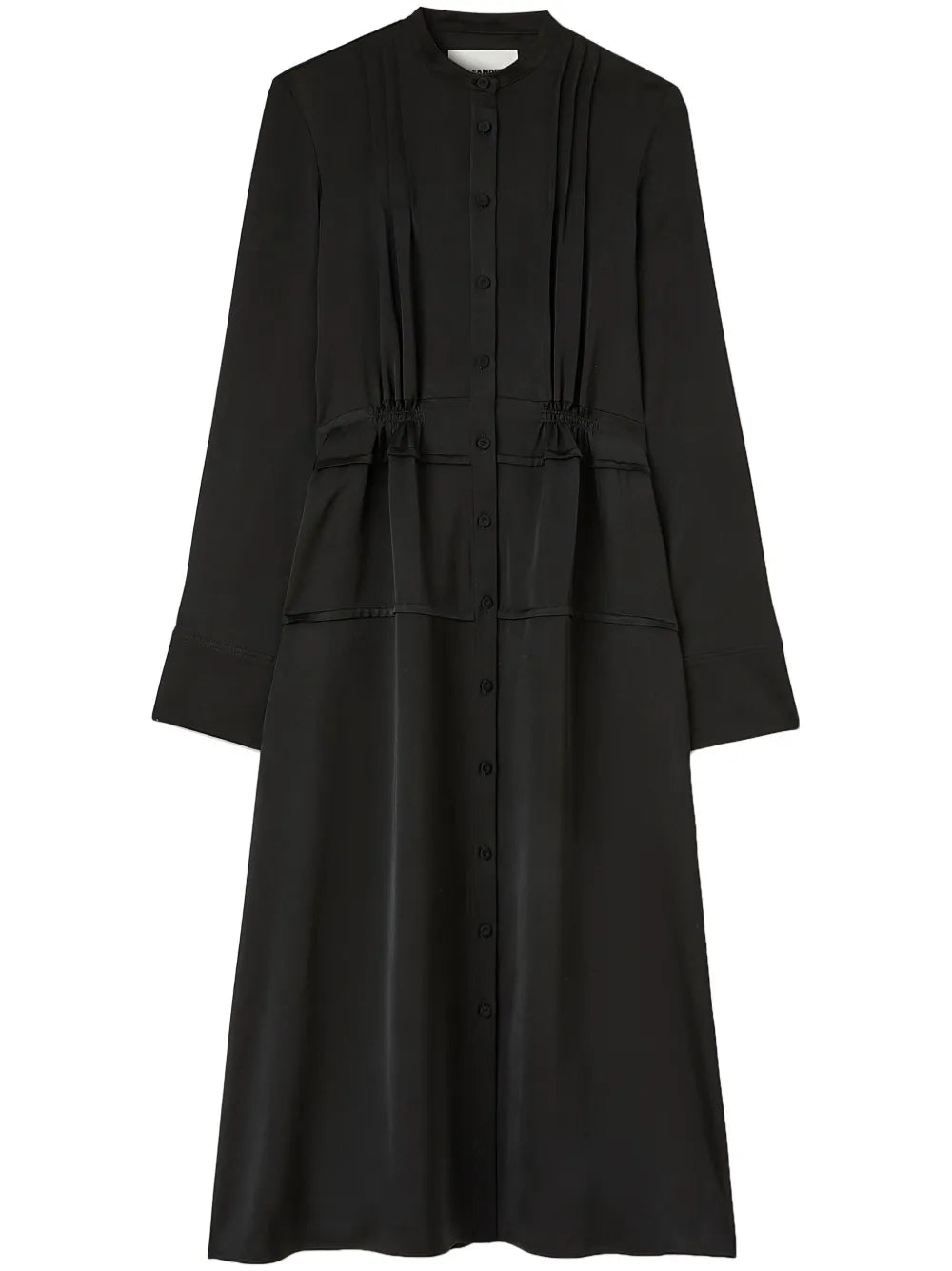 Collarless Midi Dress
