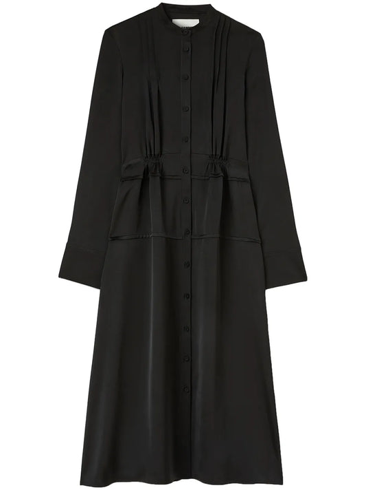 Collarless Midi Dress