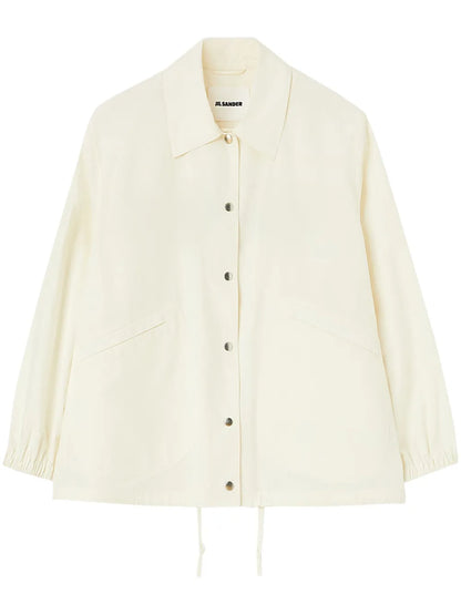 Logo-Print Cotton Shirt Jacket
