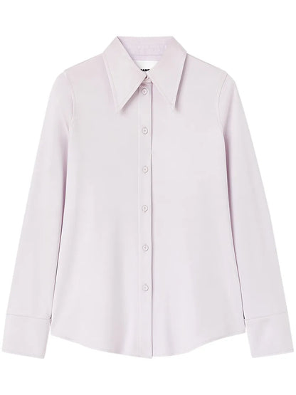 Oversized-Collar Poplin Shirt