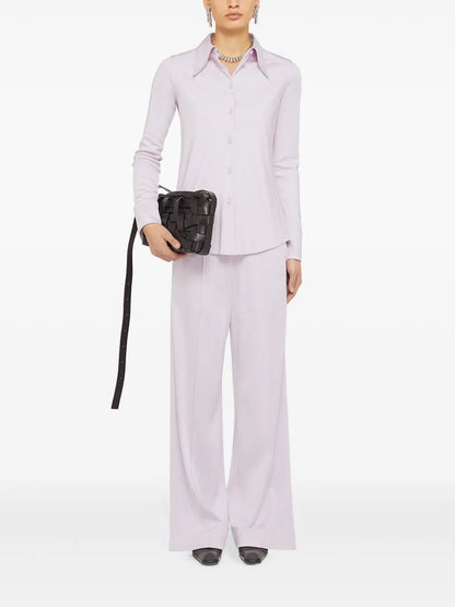 Oversized-Collar Poplin Shirt