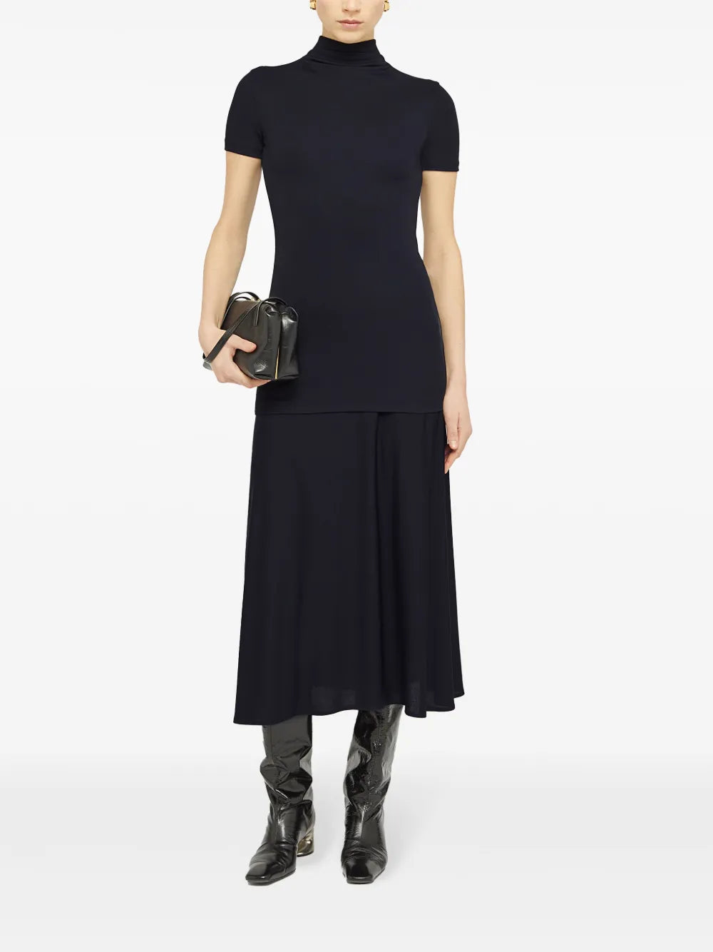 Layered-Design Midi Dress