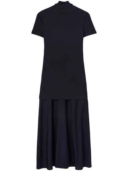 Layered-Design Midi Dress