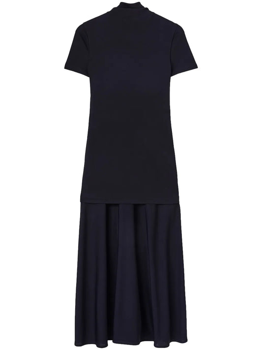 Layered-Design Midi Dress
