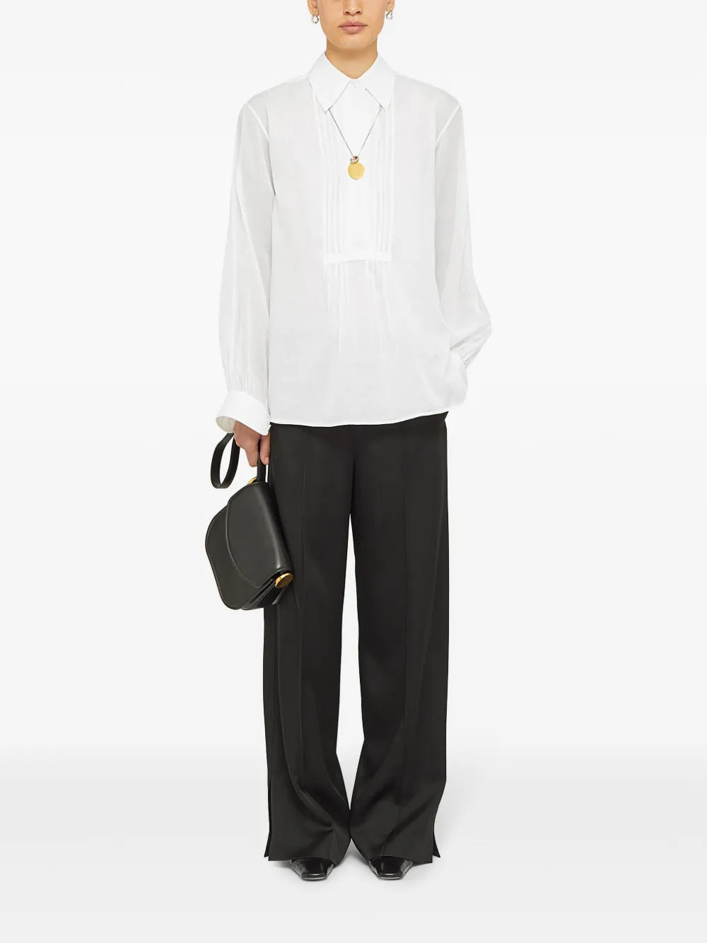 Pleated Cotton Shirt