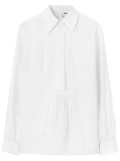 Pleated Cotton Shirt