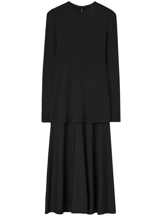 Layered-Design Midi Dress