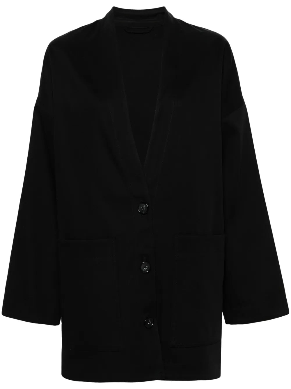 V-Neck Twill Jacket
