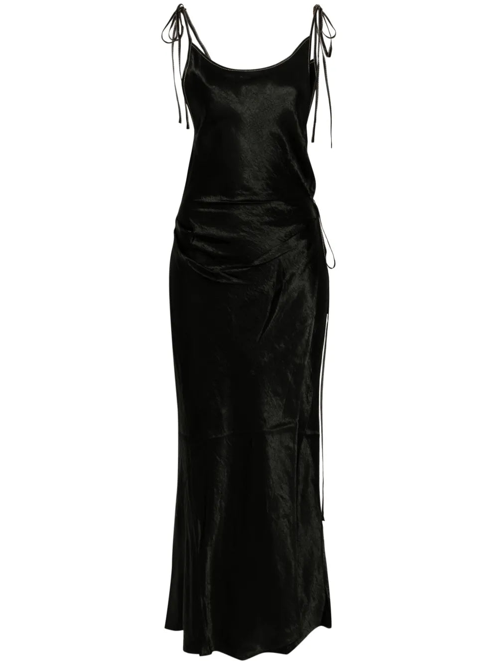Crinkled Satin Dress