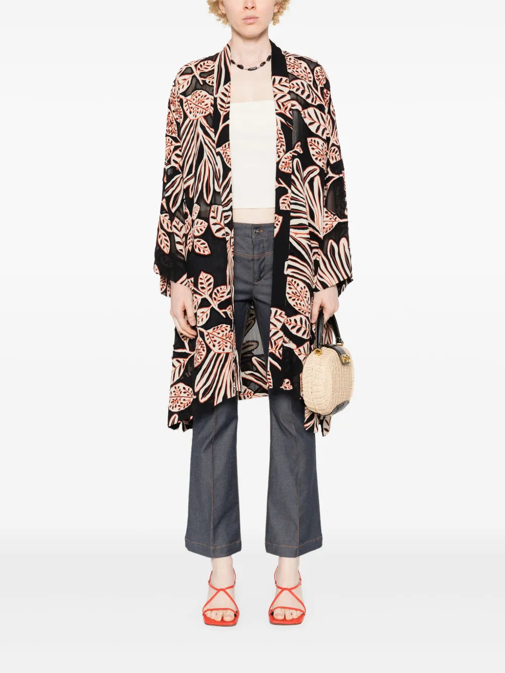 Cropped Flared Trousers