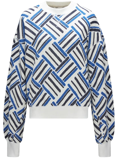 Eularia Geometric-Print Cotton Sweatshirt