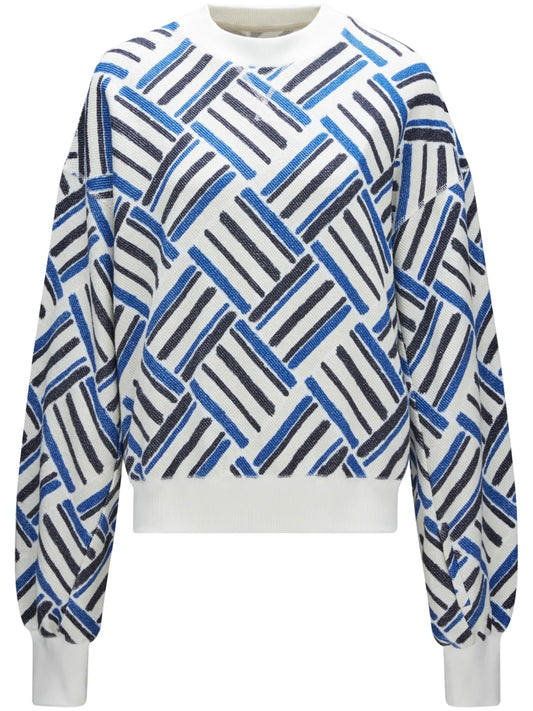 Eularia Geometric-Print Cotton Sweatshirt