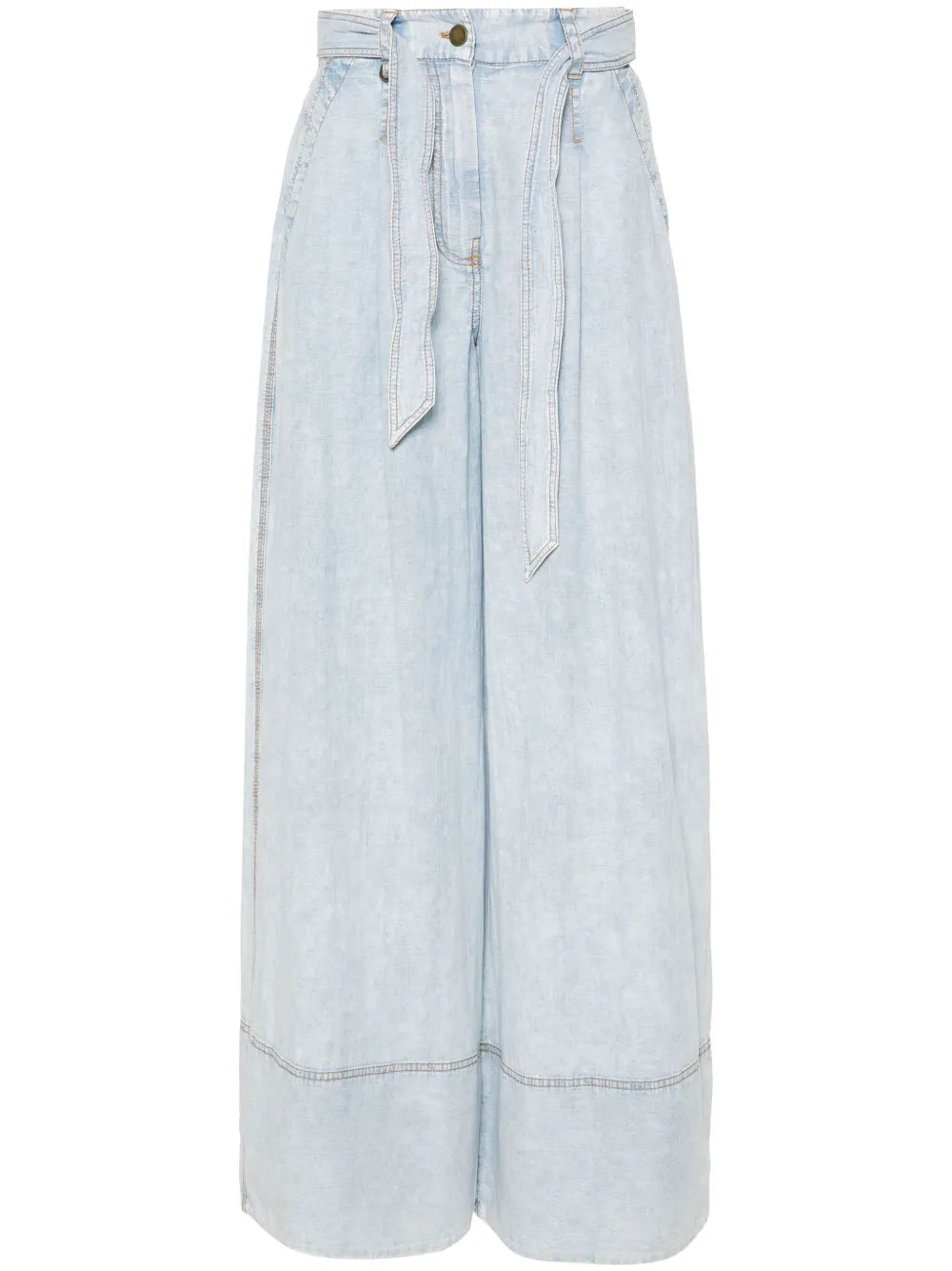 Wide-Leg Cotton Jeans