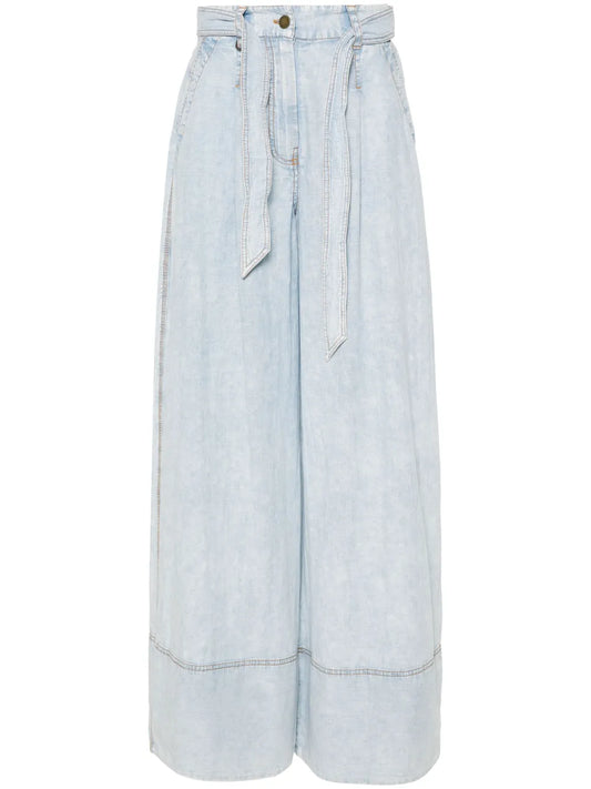 Wide-Leg Cotton Jeans