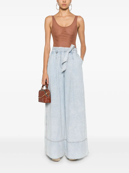 Wide-Leg Cotton Jeans