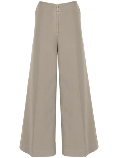 Cotton Wide-Leg Trousers