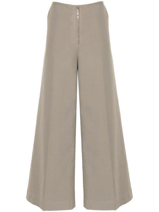 Cotton Wide-Leg Trousers