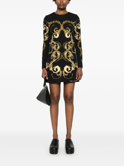 Chromo Couture-Print Mini Dress
