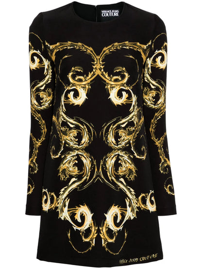 Chromo Couture-Print Mini Dress