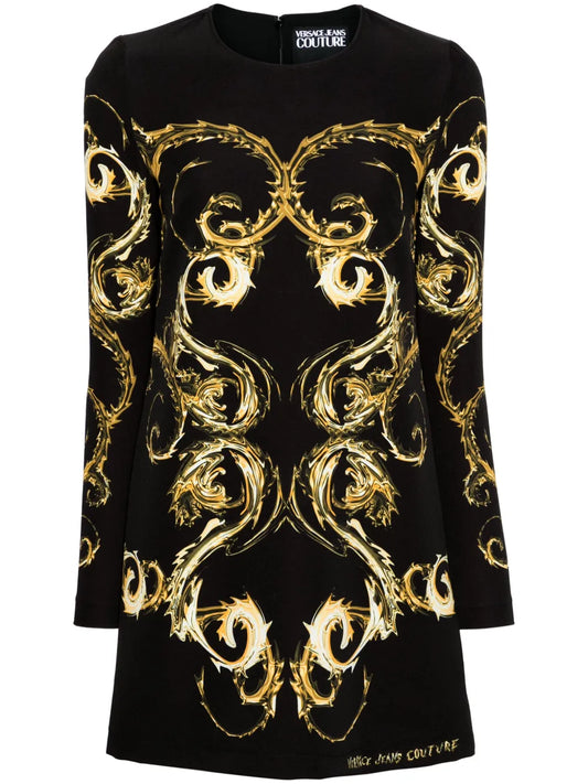 Chromo Couture-Print Mini Dress
