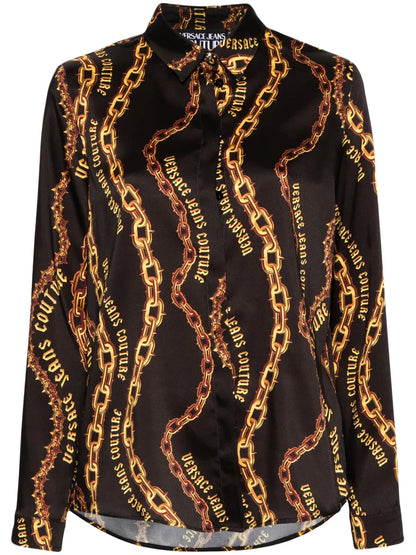Chain Couture-Print Shirt