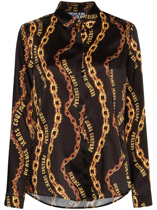 Chain Couture-Print Shirt