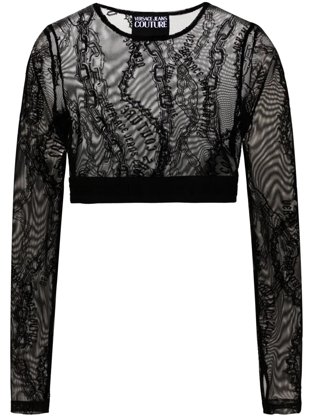 Chain Couture-Flocked Top