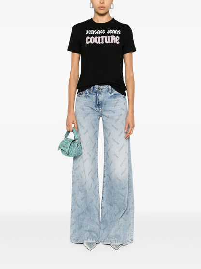 Bead-Embellished Cotton T-Shirt