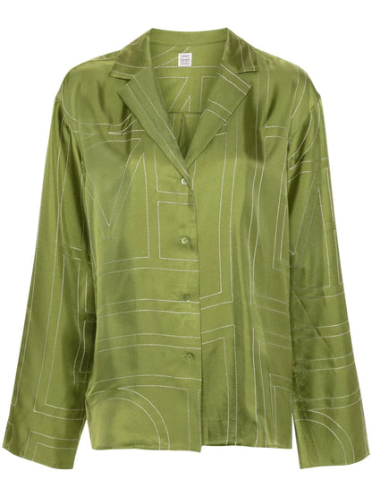 Monogram Silk Shirt