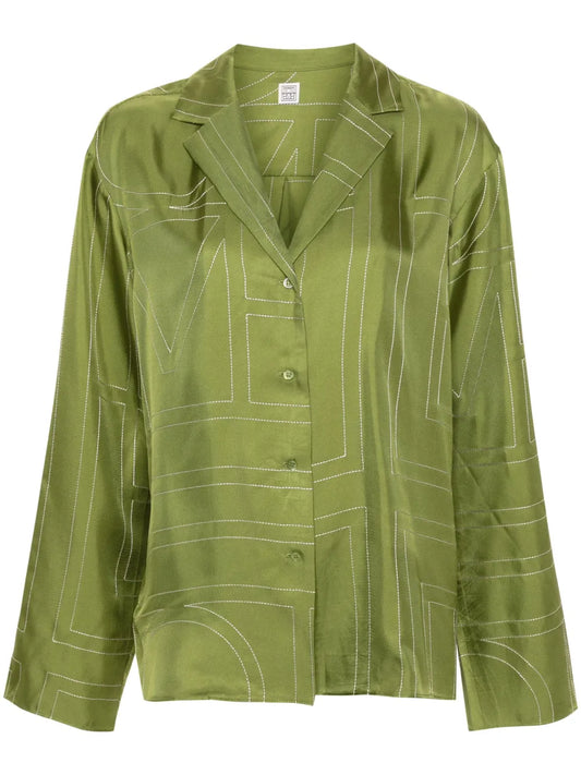 Monogram Silk Shirt