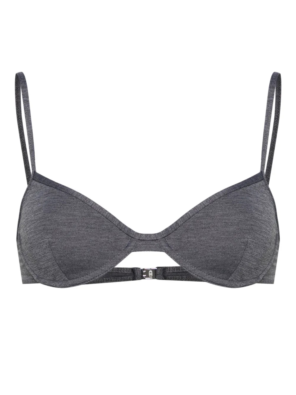Mélange-Effect Bikini Top