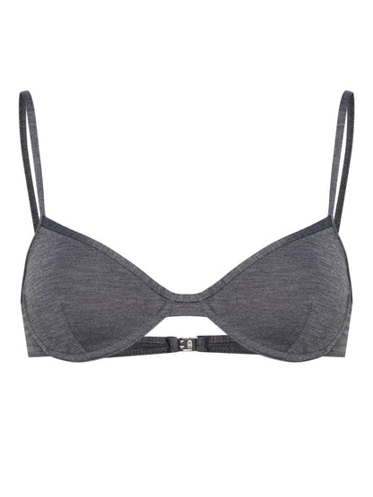 Mélange-Effect Bikini Top