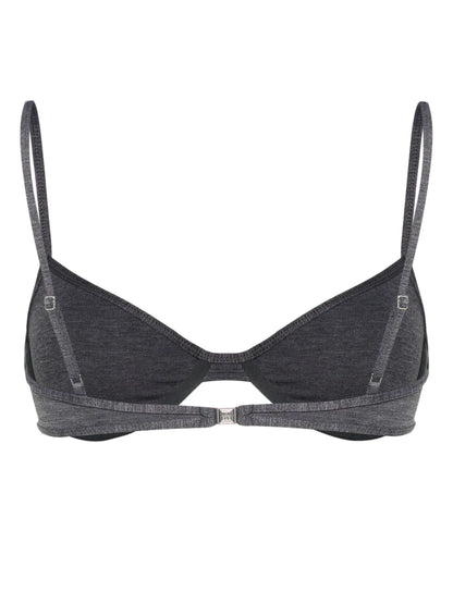 Mélange-Effect Bikini Top
