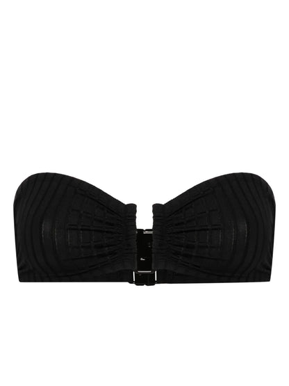 Ribbed Bandeau Bikini Top