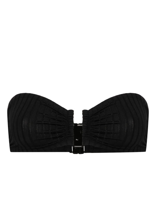 Ribbed Bandeau Bikini Top