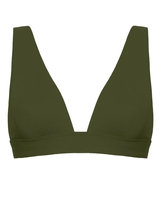 Chrome Triangle-Cup Bikini Top