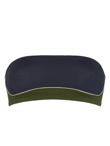 Club Bandeau Contrasting Bikini Top