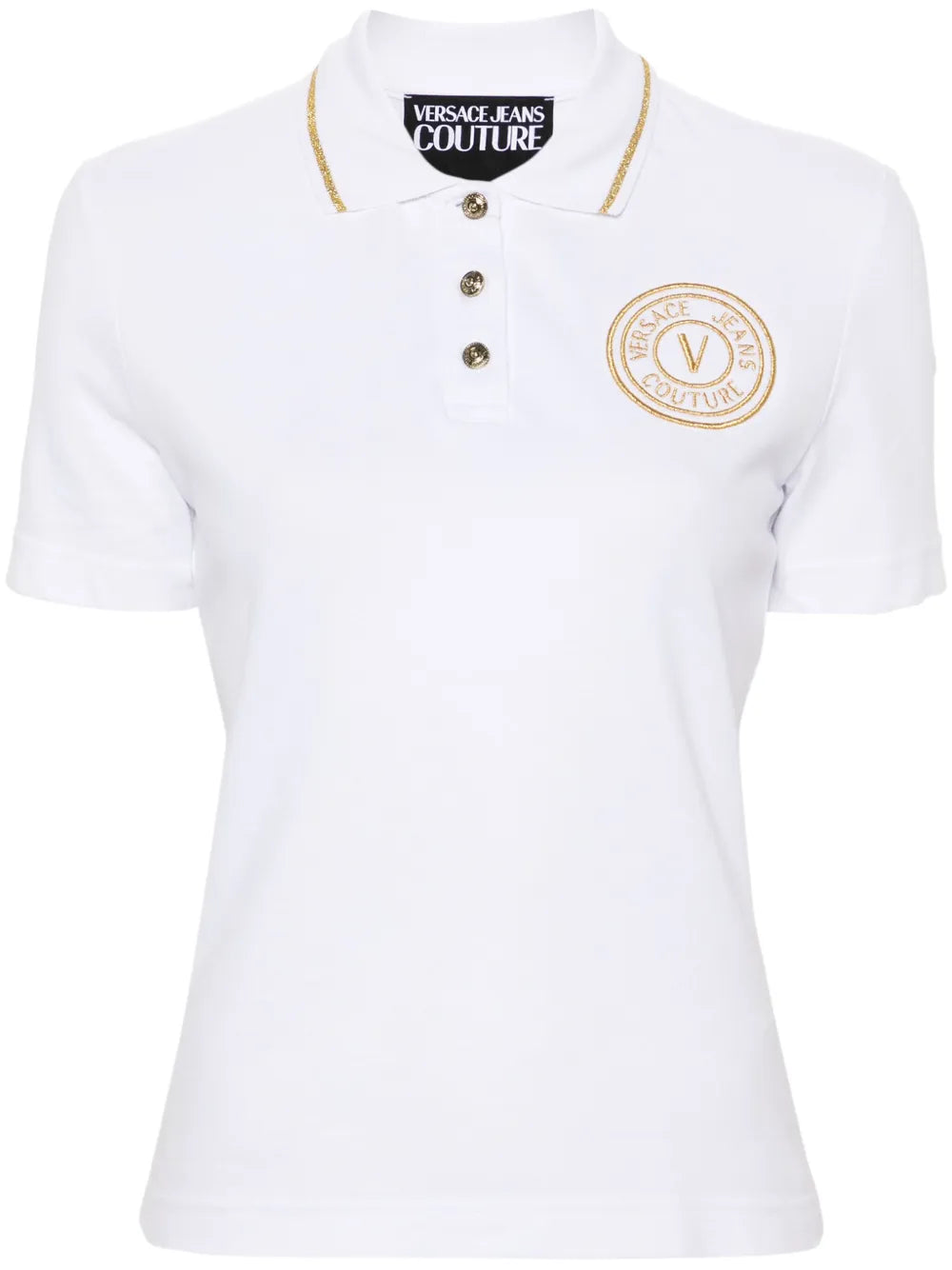 Embroidered-Logo Polo Top
